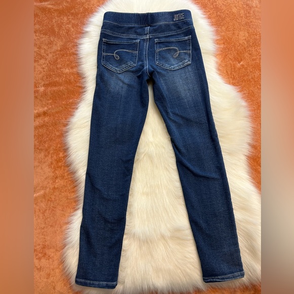Justice ⚜️ Dark Wash Girls Skinny Jeans - Picture 4 of 6
